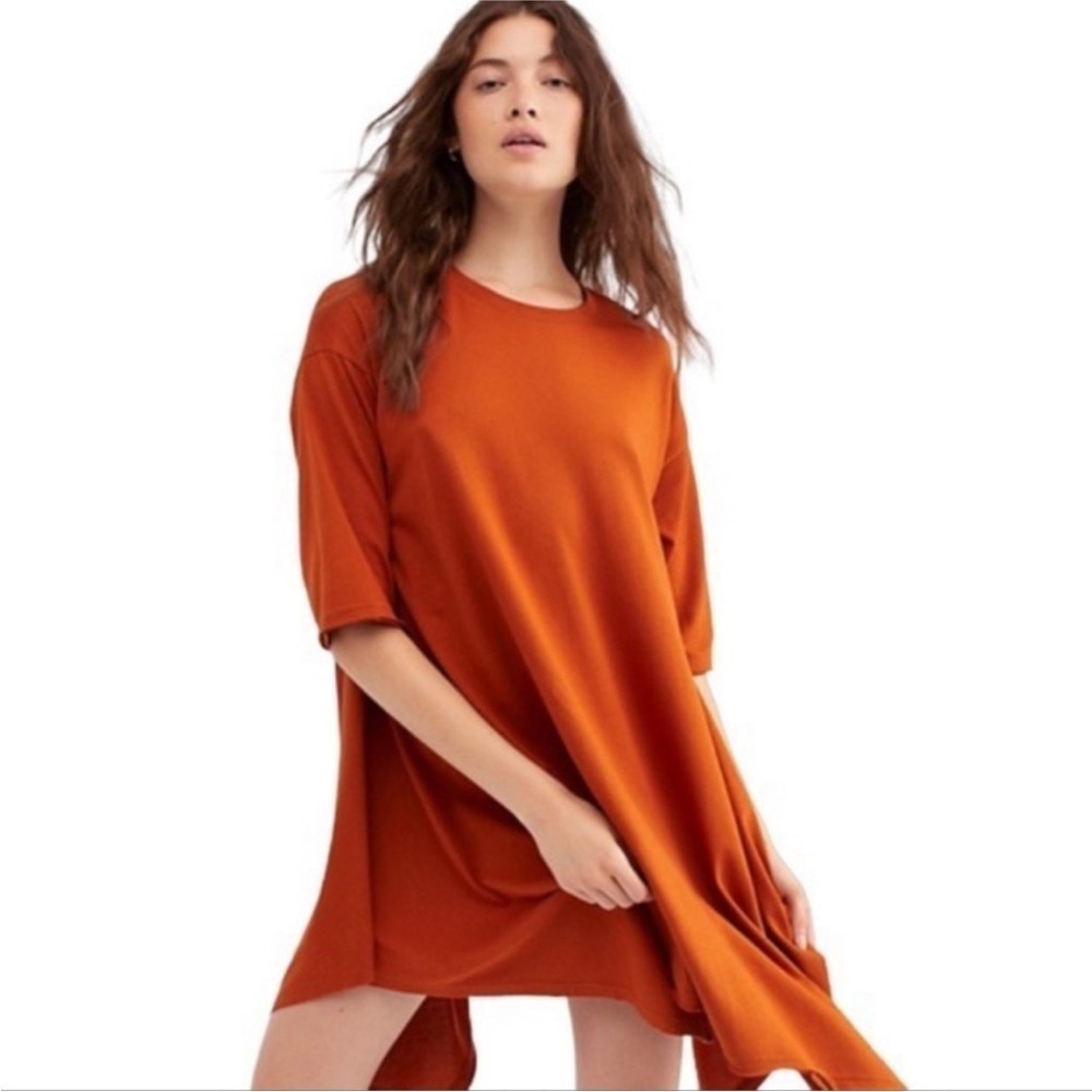 Free People Beach orange kahana tunic dress s